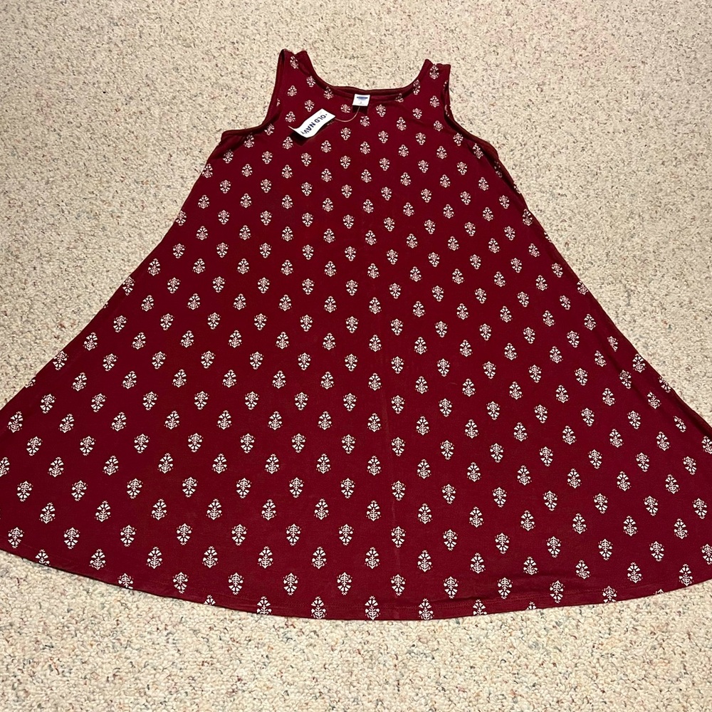 OLD NAVY T-SHIRT DRESS💖 RED/WHITE WOMENS SPRING DRESS. SIZE SMALL PETITE